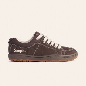 Simple Men's Chocolate Size M13/W15 Sneakers with Gum Sole